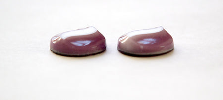 Vintage Purple Glass Cabochon with Raised White Swirl 18mm (2) cab851A