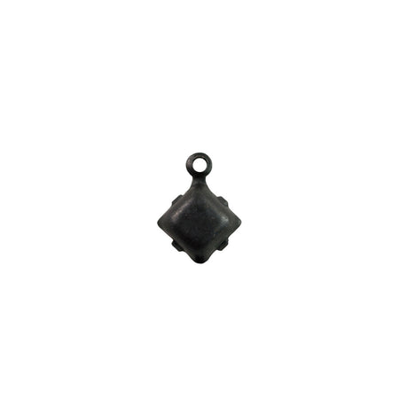 6mm Blue Givre Faceted Glass Square Stone in 1 Loop Setting