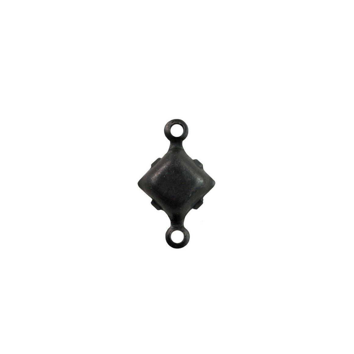 6mm Navy Glass Square Stone in 2 Loop Setting