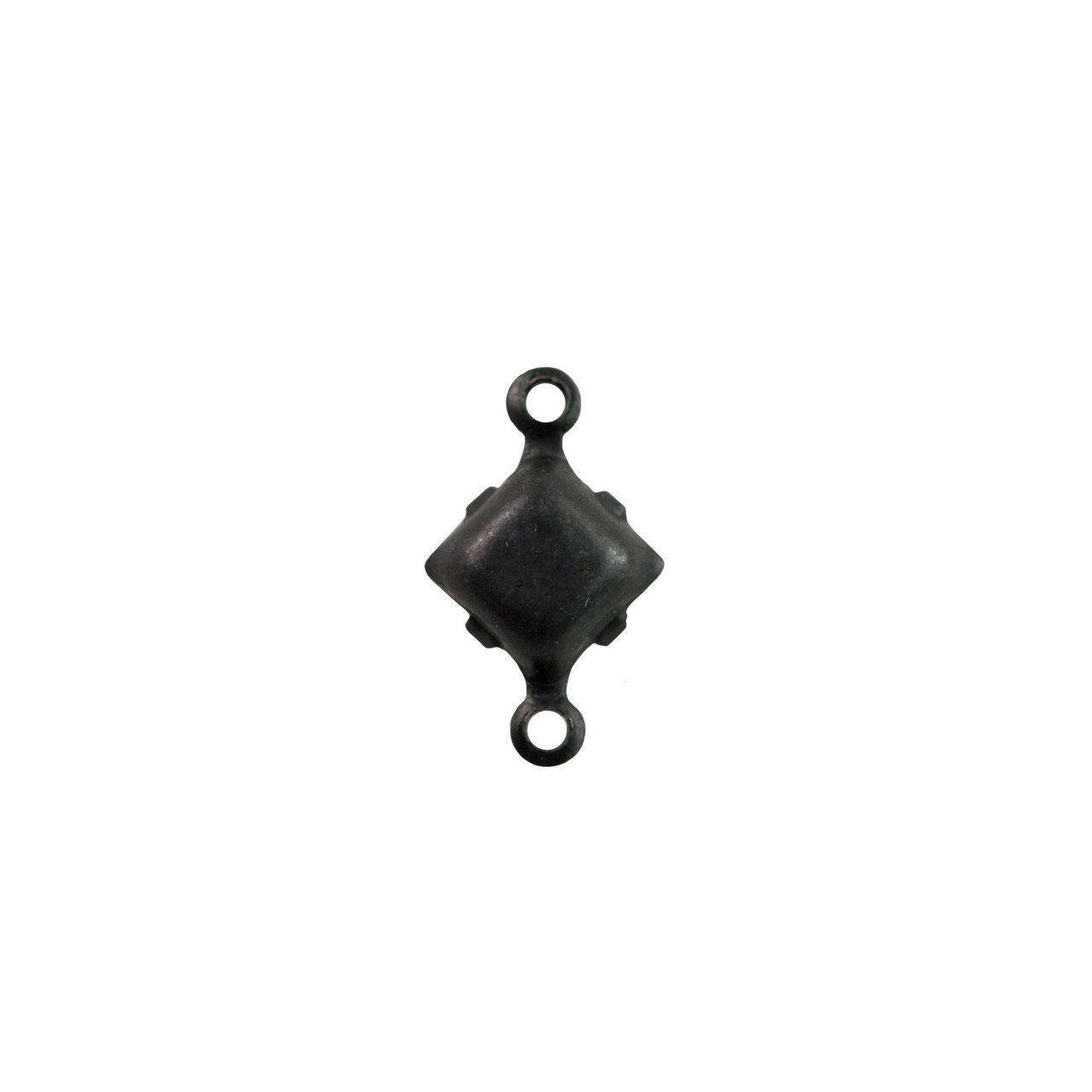 6mm Navy Glass Square Stone in 2 Loop Setting