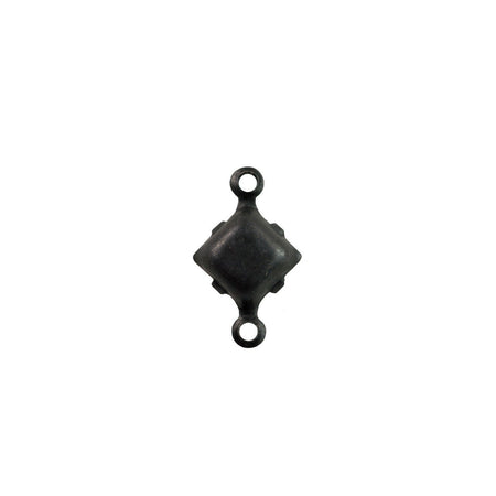 6mm Yellow Moonglow Glass Square Stone in 2 Loop Setting