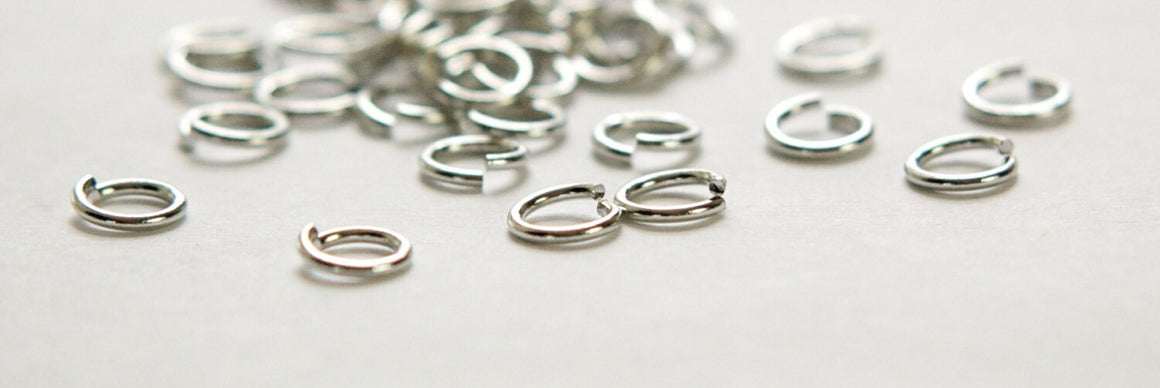 7mm OD Open Shiny Silver Plated Jump Rings 18 Gauge Made in the USA (100) fnd201E