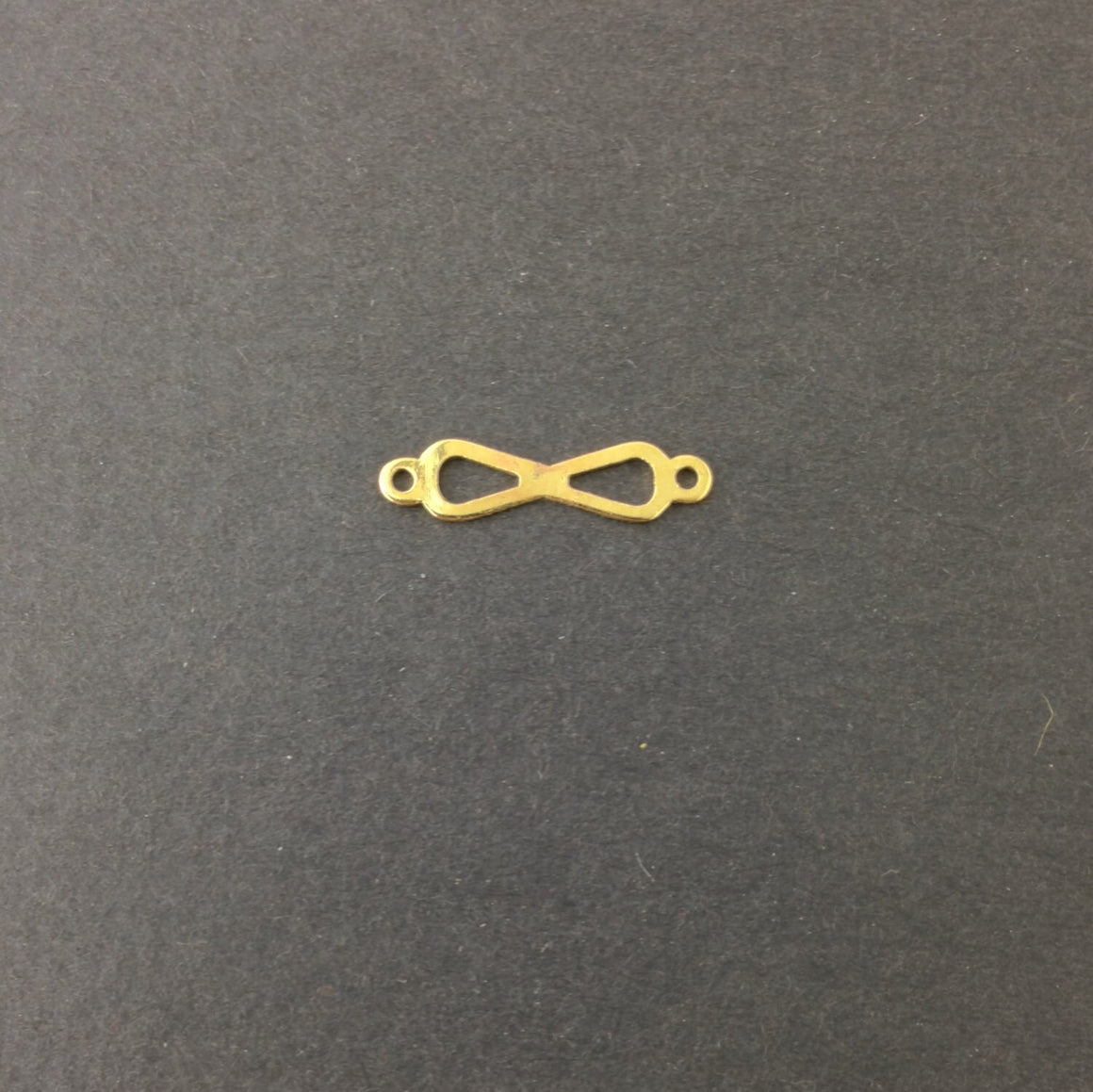 2 Loop Gold Plated Open Figure Eight Connector Drops (15) mtl359B