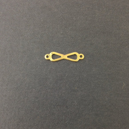 2 Loop Gold Plated Open Figure Eight Connector Drops (15) mtl359B