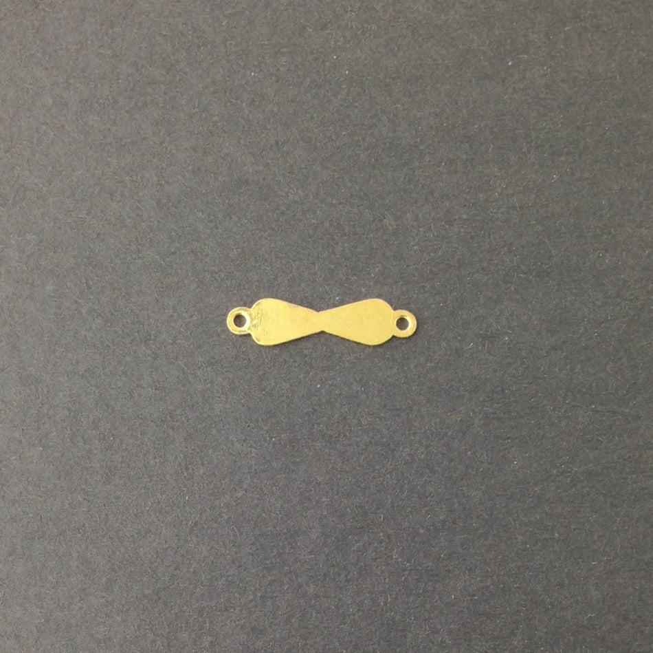 2 Loop Gold Plated Solid Figure Eight Connector Drops (15) mtl359C
