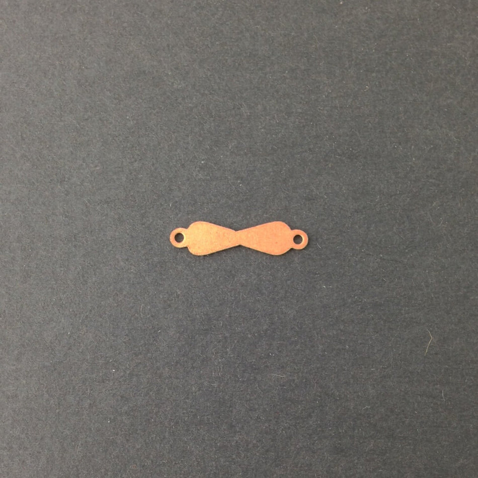 2 Loop Raw Brass Solid Figure Eight Connector Drops (15) mtl359D
