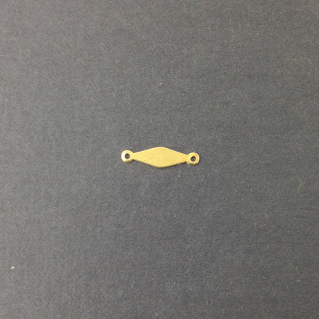2 Loop Raw Brass Solid Diamond Connector Drops (15) mtl359E