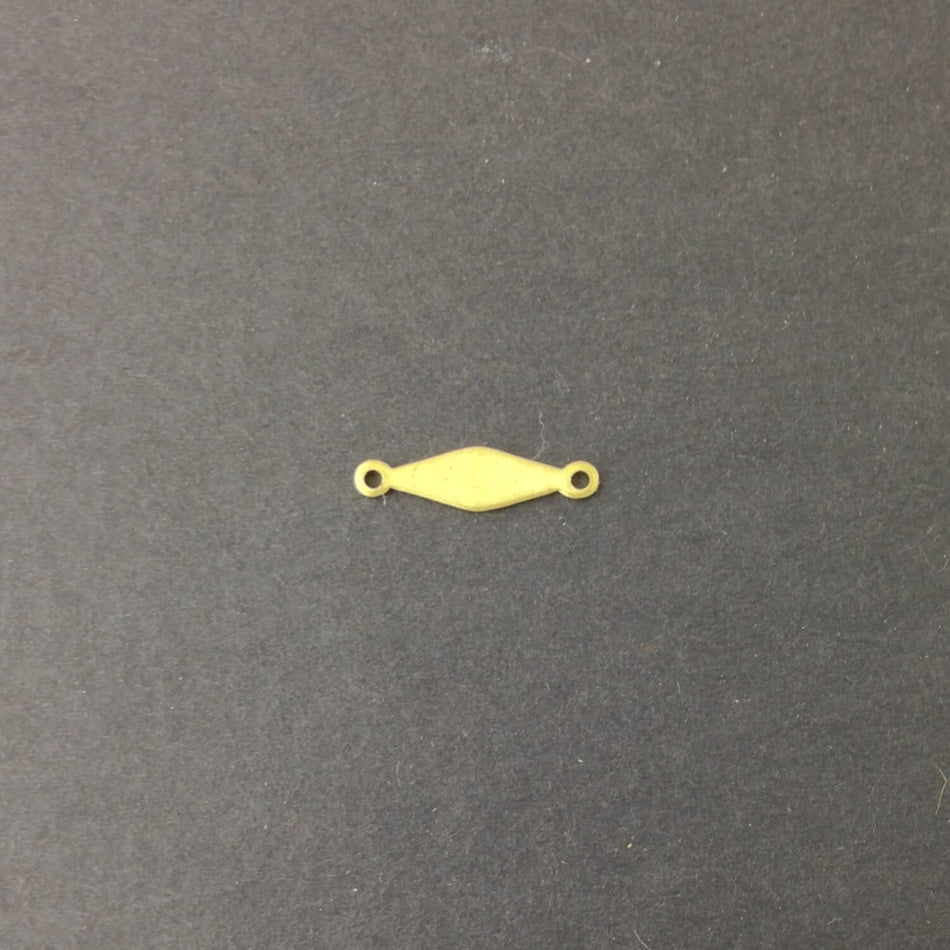 2 Loop Gold Plated Solid Diamond Connector Drops (15) mtl359A