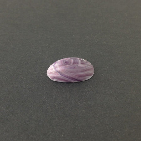 Vintage Purple White Swirled Ribbed Melon Cabochon (2) cab162B