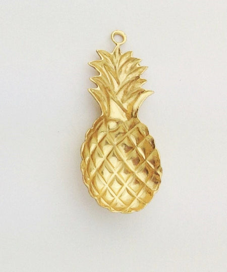 Pineapple Pendant Charm with Loop 29x13mm (6)