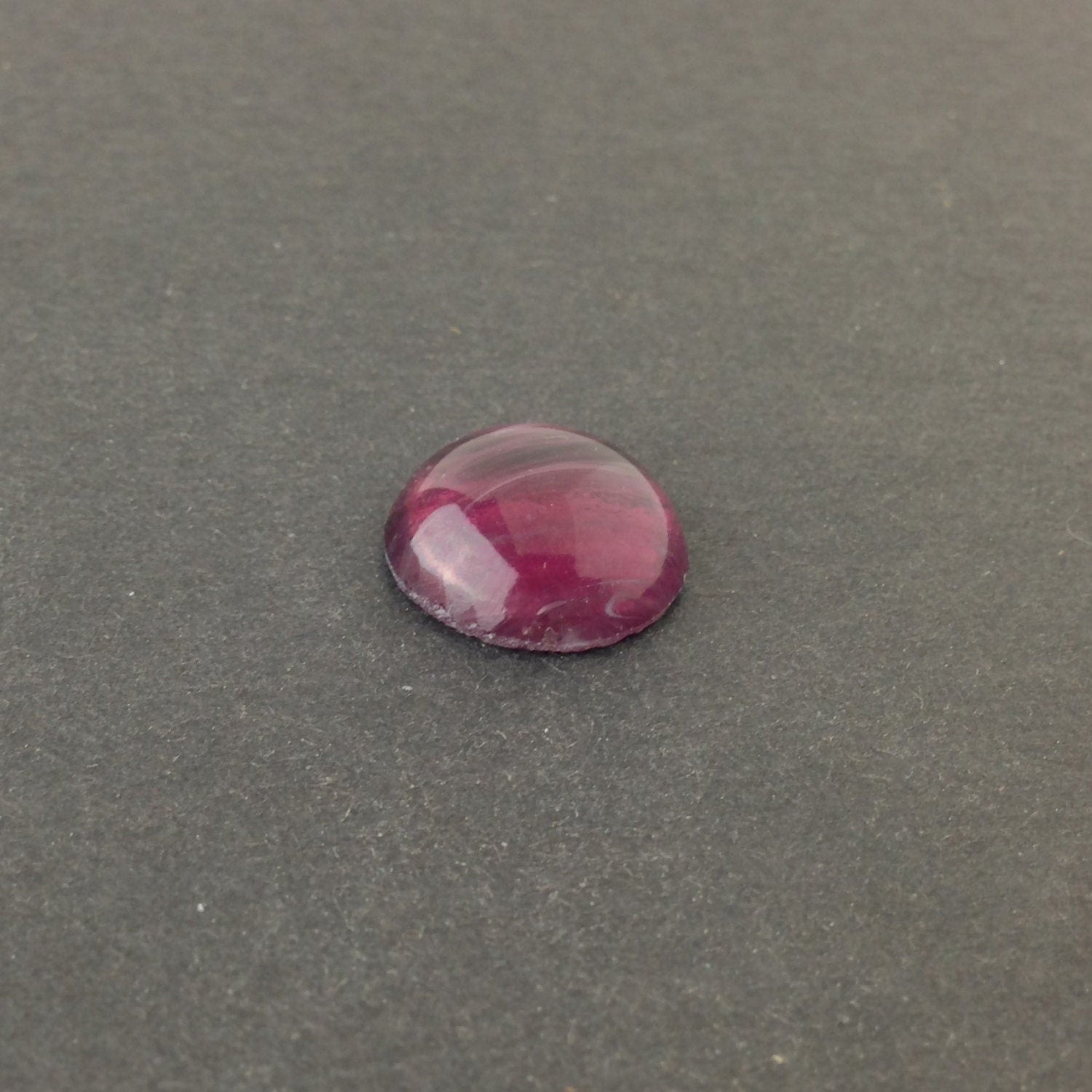 Vintage Amethyst and White Swirled Glass Cabochons Japan 18mm (2) cab099A