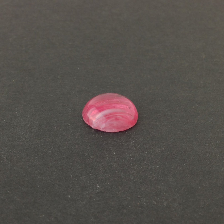 Vintage Pink and White Swirled Glass Cabochons Japan 18mm (2) cab099E