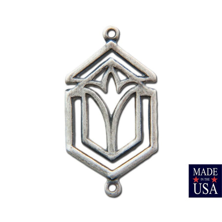 2 Loop Deco Connector Charm Pendant 23x13mm (6)