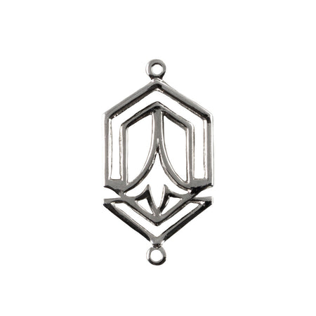 2 Loop Deco Connector Charm Pendant 23x13mm (6)