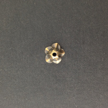 Brass Ox Flower Bud Bead Cap Finding (6) mtl303F