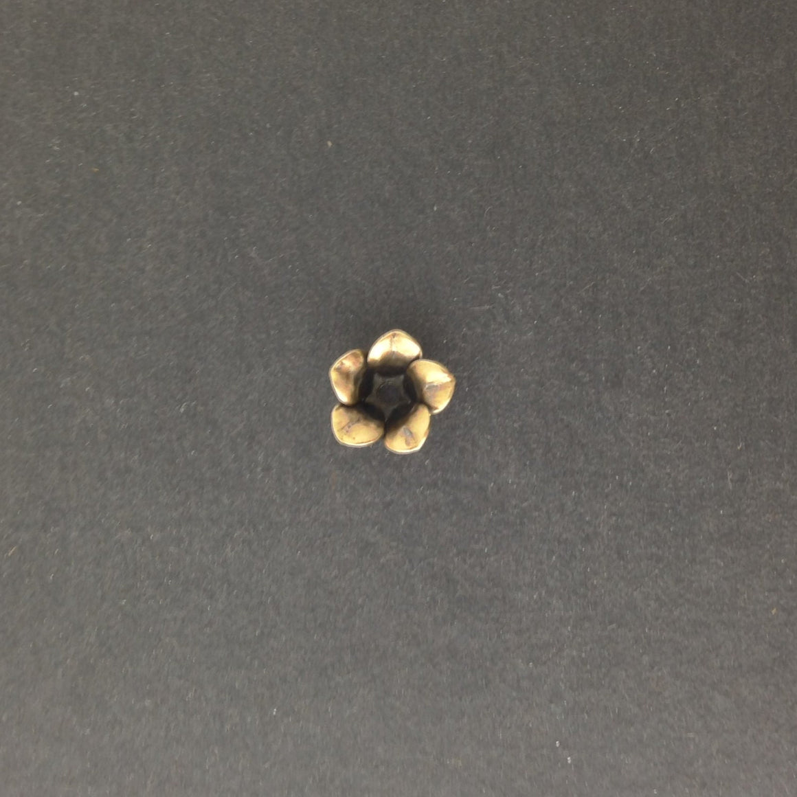 Brass Ox Flower Bud Bead Cap Finding (6) mtl303F
