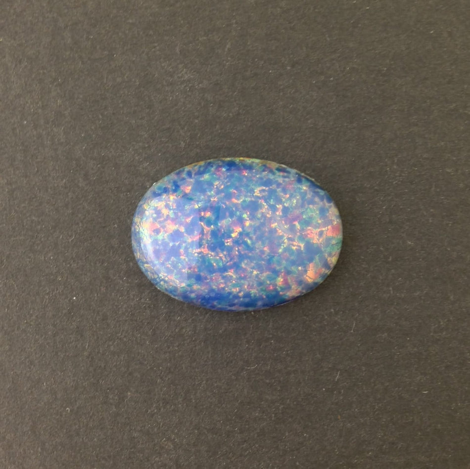 Blue Opal Glass Cabochon 25x18mm (1) cab5006C