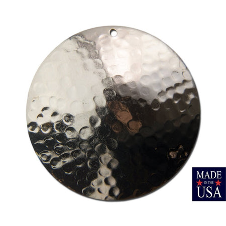 Hammered Dapped Domed Circle Pendant 35mm (4)