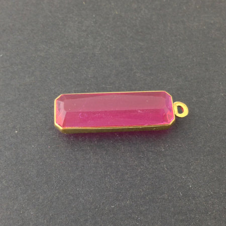 1 Loop Vintage Rose Acrylic Faceted Channel Set Rectangle Drops 8x25mm (6) chr068X