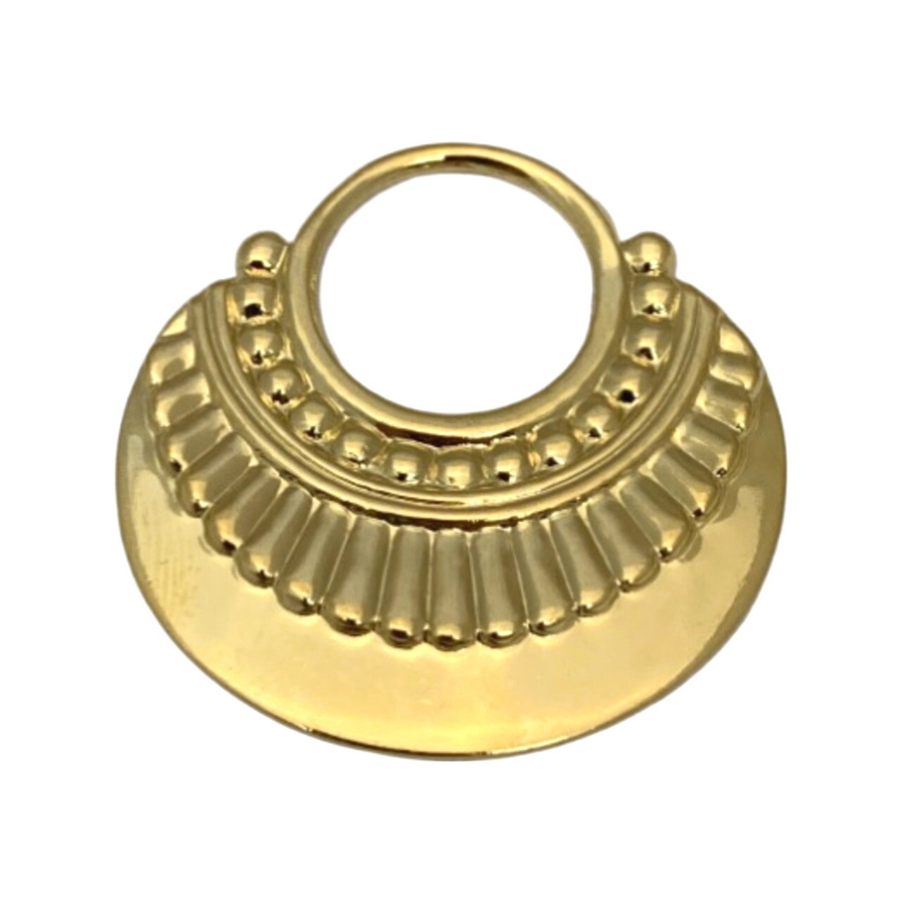 Gold Plated Open Loop Hoop Tribal Pendant (4) mtl403J