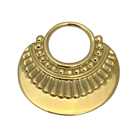 Gold Plated Open Loop Hoop Tribal Pendant (4) mtl403J