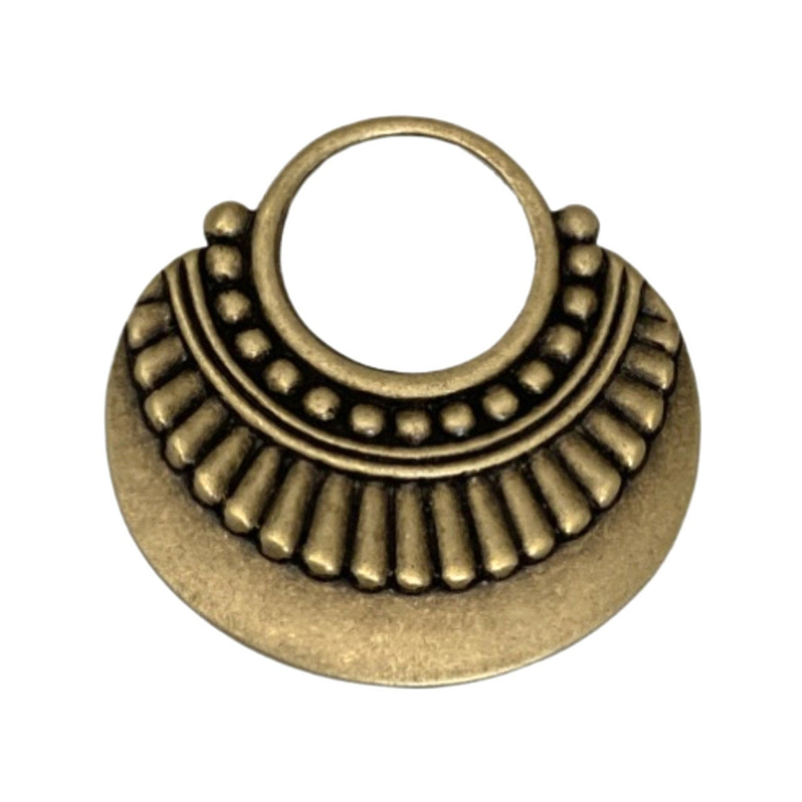 Brass Ox Open Loop Hoop Tribal Pendant 35mm (4) mtl403E