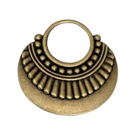 Brass Ox Open Loop Hoop Tribal Pendant 35mm (4) mtl403E