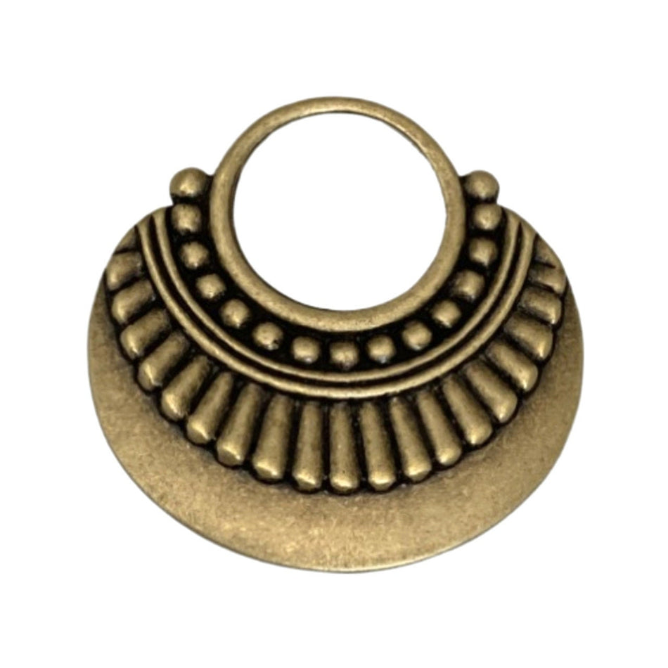 Brass Ox Open Loop Hoop Tribal Pendant 35mm (4) mtl403E