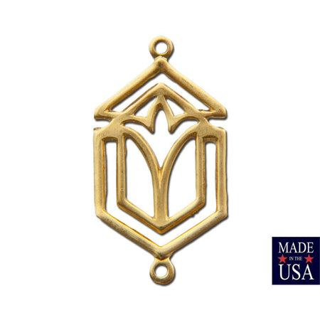 2 Loop Deco Connector Charm Pendant 23x13mm (6)
