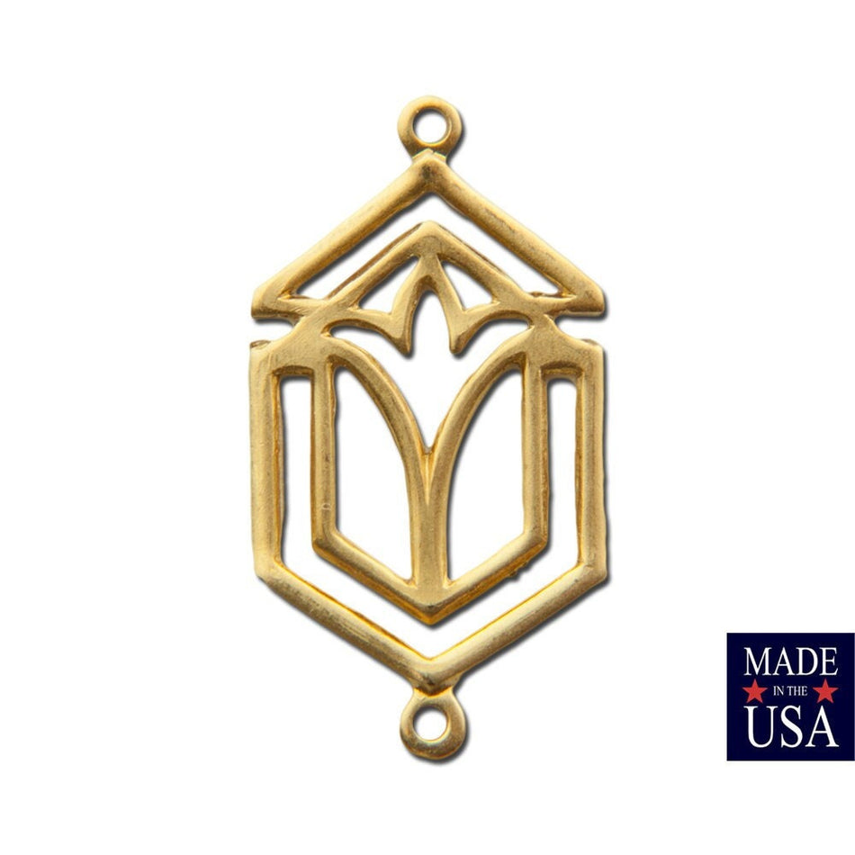 2 Loop Deco Connector Charm Pendant 23x13mm (6)