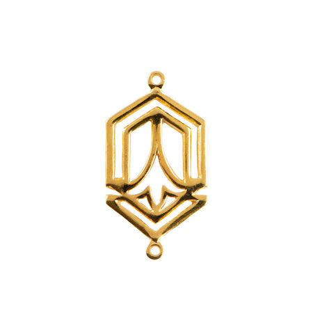 2 Loop Deco Connector Charm Pendant 23x13mm (6)