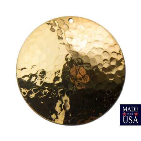 Hammered Dapped Domed Circle Pendant 35mm (4)