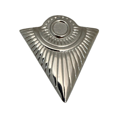 1 Hole Silver Plated Triangle Tribal Pendant with 6mm Setting mtl367C