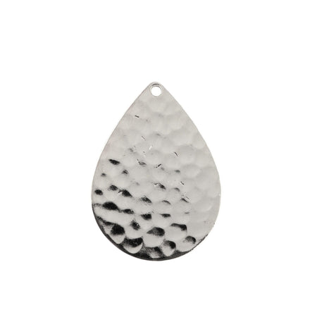 1 Hole Hammered Teardrop Pendant (6)