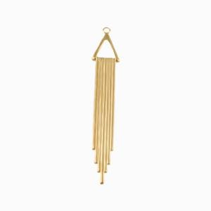 1 Loop Raw Brass Long Deco Drop with Triangle (6)