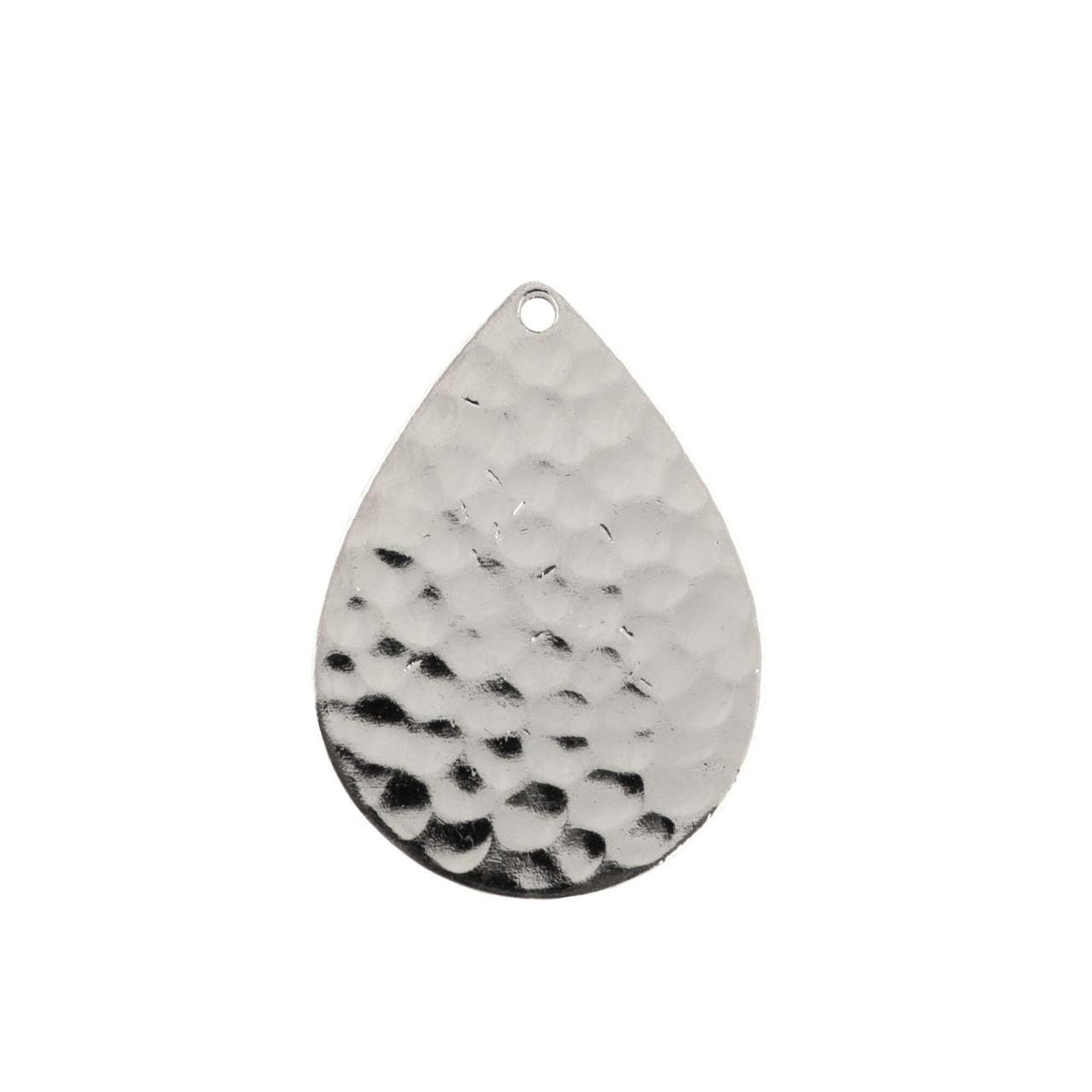 1 Hole Hammered Teardrop Pendant (6)
