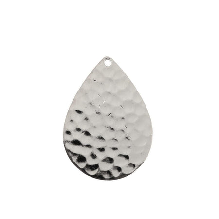 1 Hole Hammered Teardrop Pendant (6)