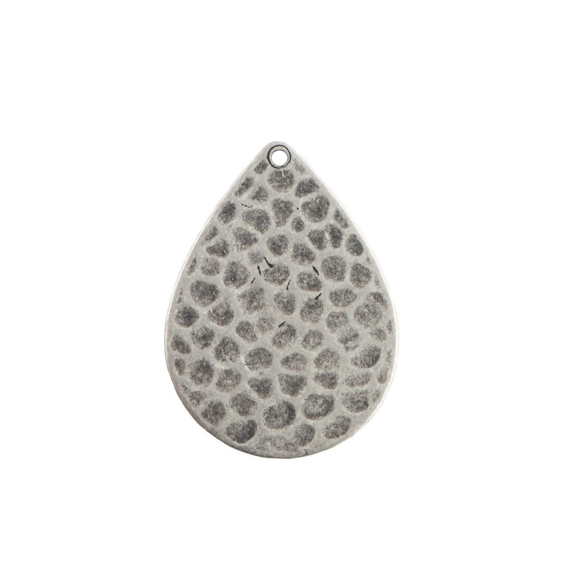 1 Hole Hammered Teardrop Pendant (6)