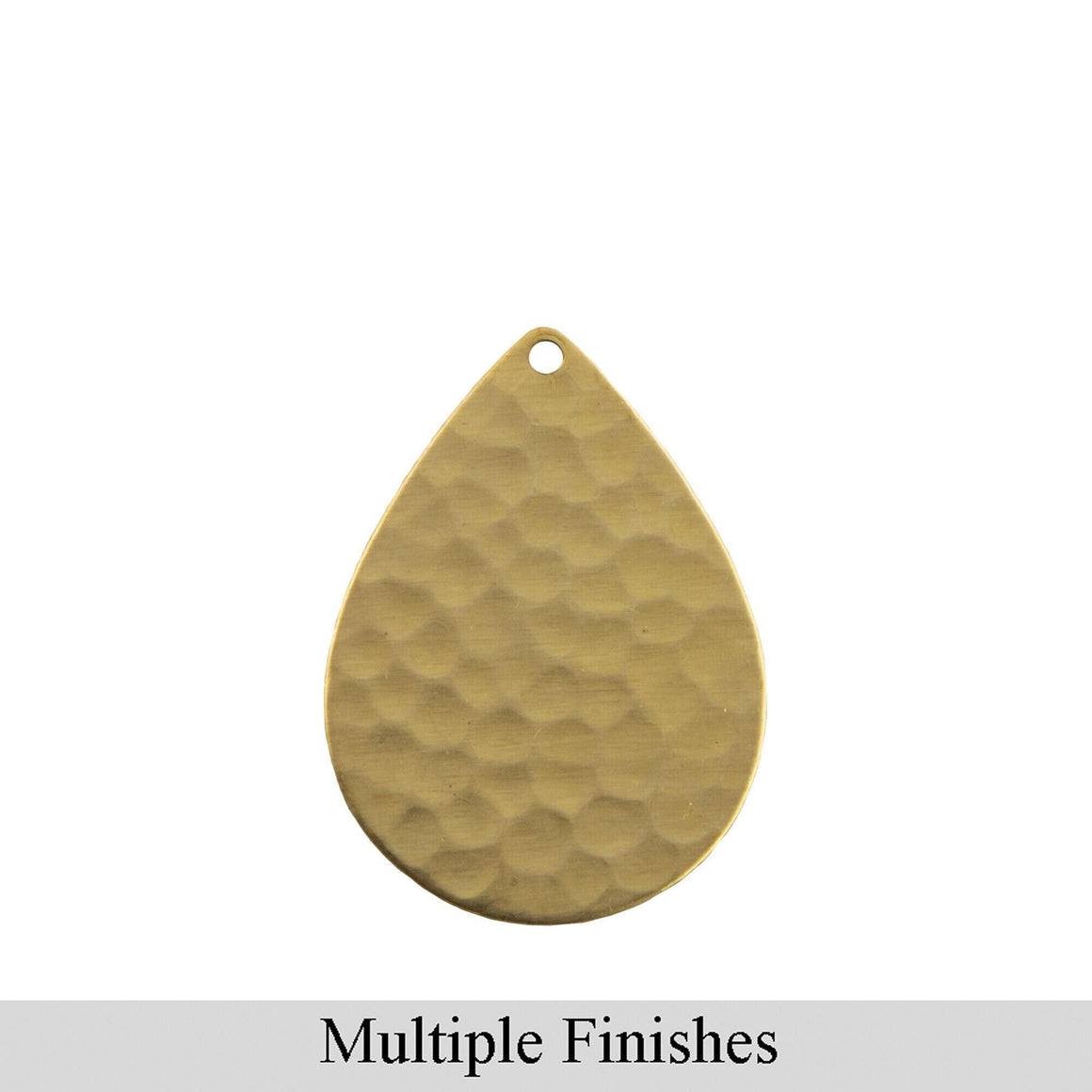 1 Hole Hammered Teardrop Pendant (6)
