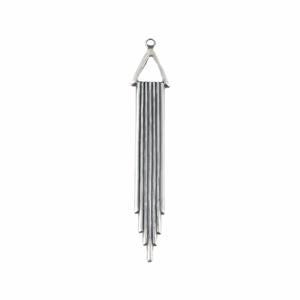 1 Loop Matte Sterling Silver Ox Long Deco Drop with Triangle (6)