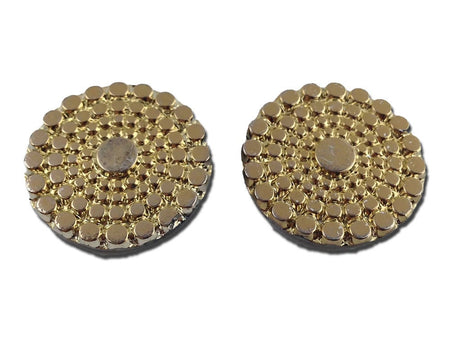 Black Gold Bubble or Bumpy Top Czech Glass Cabochon 22.5mm cab903B