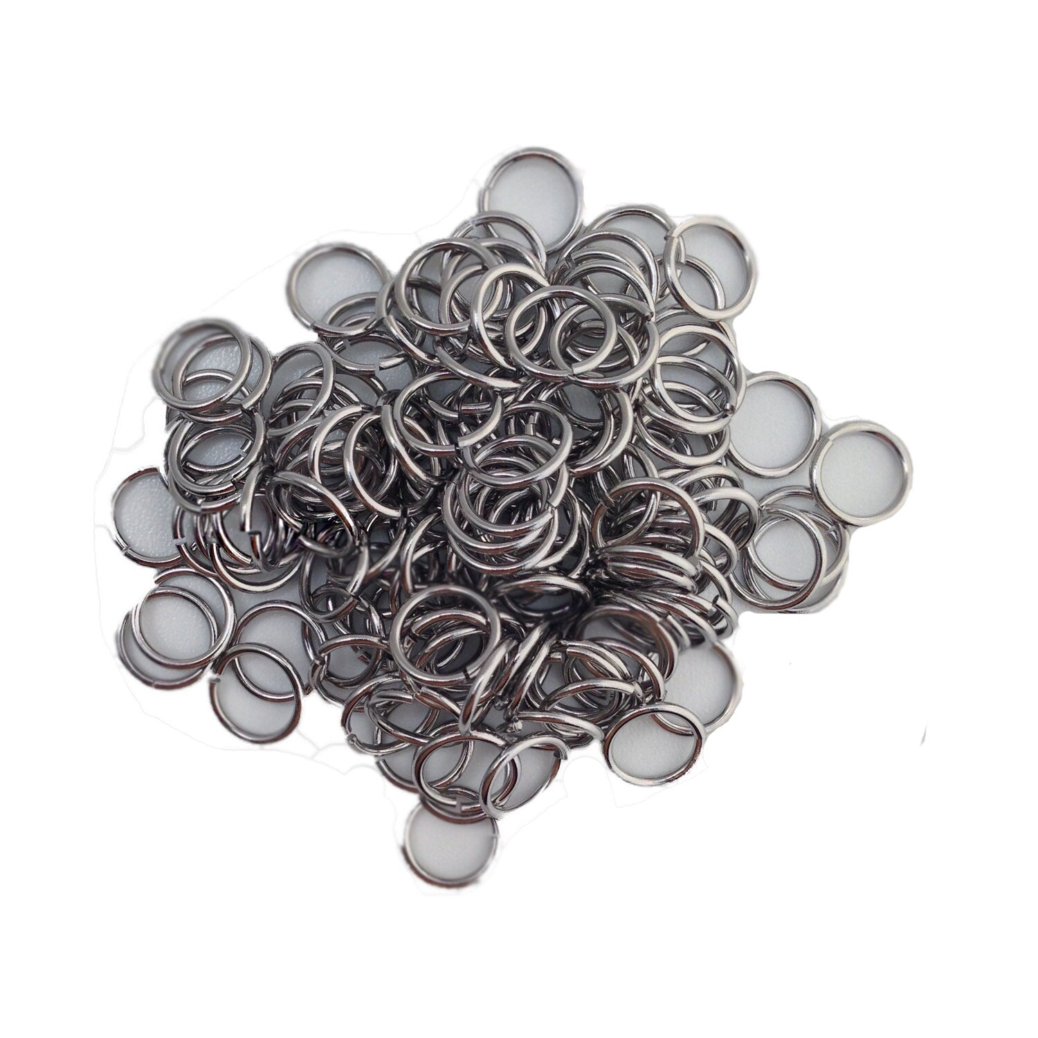 9mm OD Open Shiny Silver Plated Jump Rings 18 Gauge Made in the USA (100) fnd203E