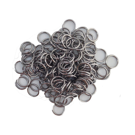9mm OD Open Shiny Silver Plated Jump Rings 18 Gauge Made in the USA (100) fnd203E