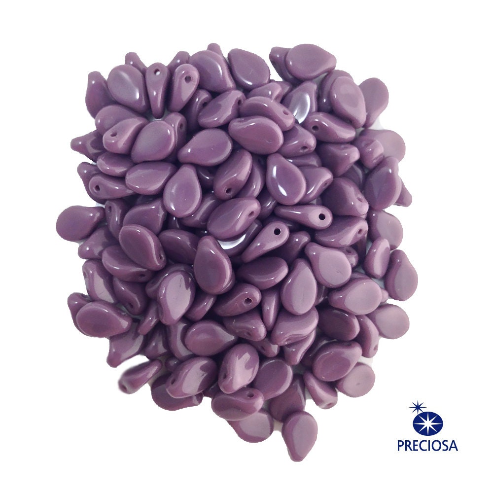 7x5mm Purple Preciosa Czech Pip Glass Beads (50)