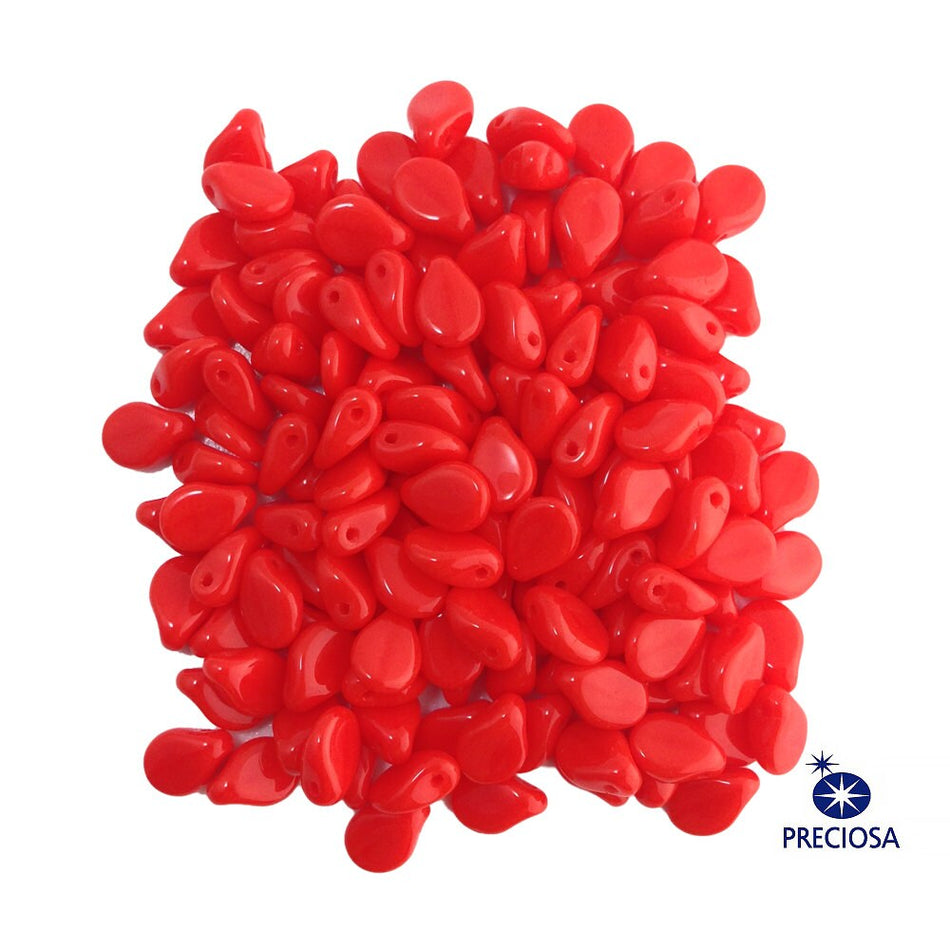 7x5mm Red Preciosa Czech Pip Glass Beads (50)