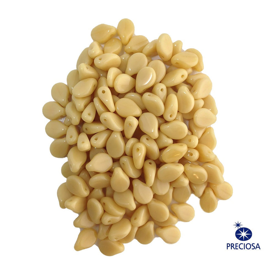 7x5mm Beige Preciosa Czech Pip Glass Beads (50)