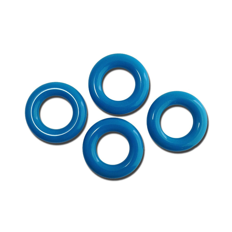 Vintage Blue Acrylic Hoops Rings 30mm (4) hps059G
