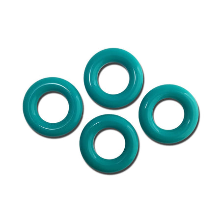 Vintage Teal Blue Acrylic Hoops Rings 30mm (4) hps059D