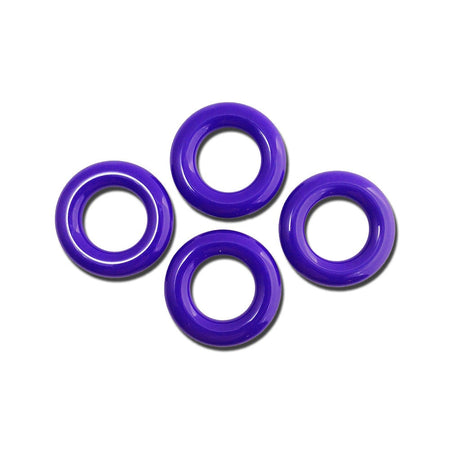 Vintage Deep Grape Purple Acrylic Hoops Rings 30mm (4) hps059F