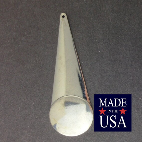 Long Silver Plated Geometric Circle Pendant Drop (4) mtl065F